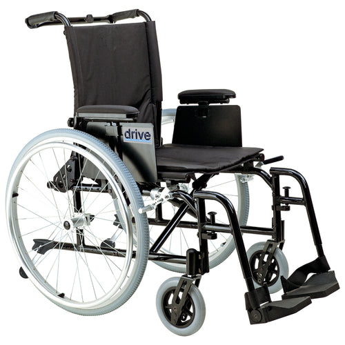 Drive Medical AK518ADA-ASF Cougar Ultra Lightweight Rehab Wheelchair, Swing away Footrests, 18" Seat
